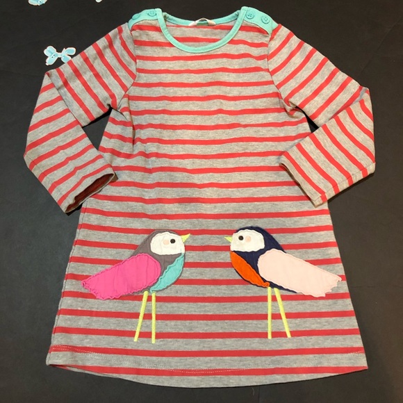 mini boden bird dress Mini Boden Girls Kids Bird Corduroy Novelty Dress sz 7-8 years Old